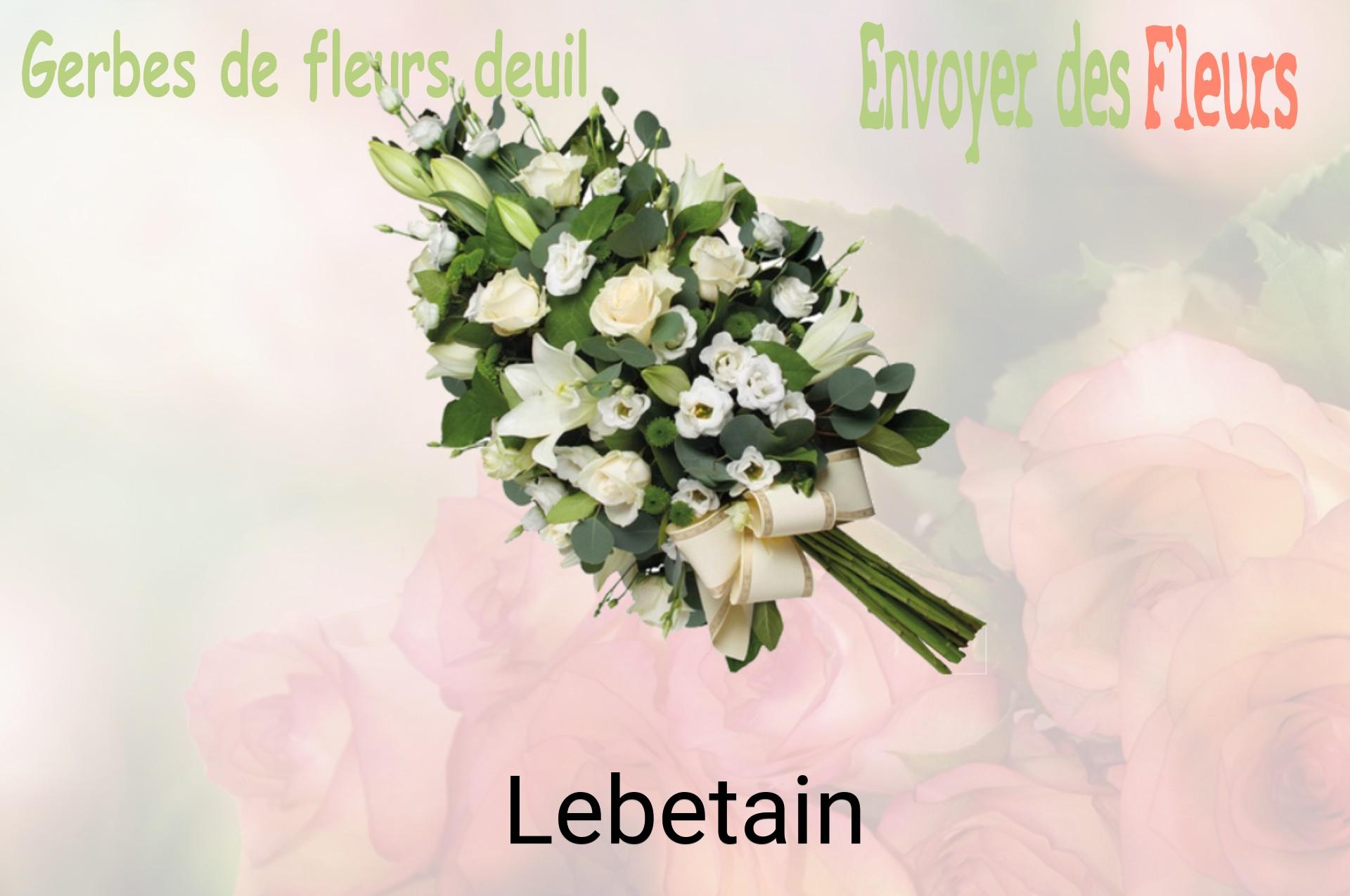 Gerbe de fleurs de deuil livrée à Lebetain